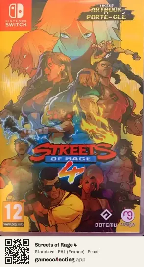 Streets of Rage 4 Nintendo Switch, France box front