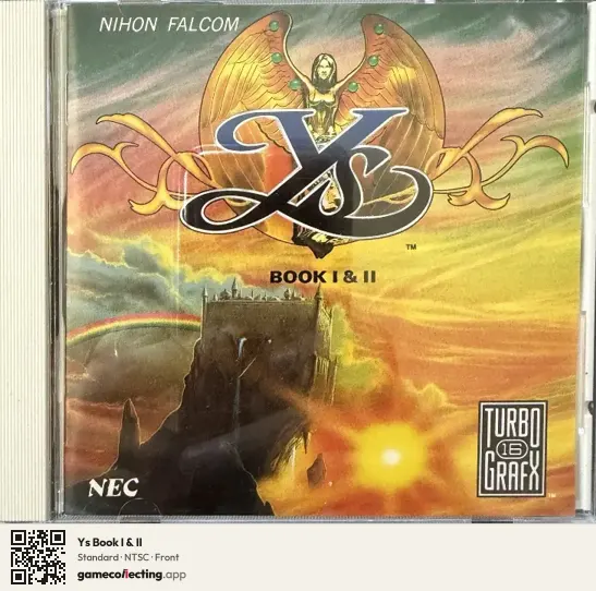 Ys Book I & II TurboGrafx-CD, NTSC box front