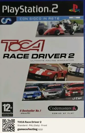 TOCA Race Driver 2 PlayStation 2, Italy box front
