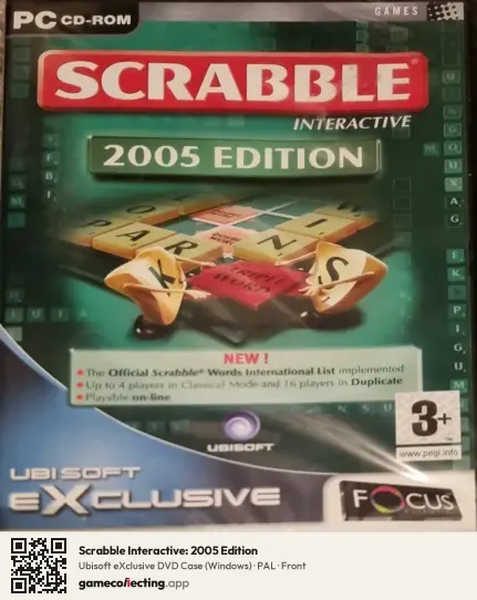 Scrabble Interactive: 2005 Edition Computer, PAL box front