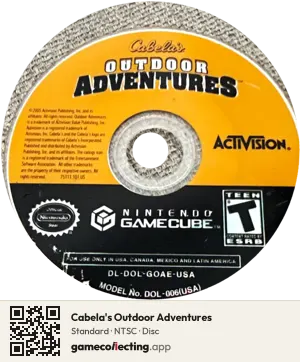 Cabela's Outdoor Adventures Nintendo GameCube, NTSC disc