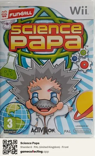 Science Papa Nintendo Wii, United Kingdom box front
