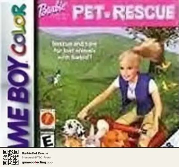 Barbie Pet Rescue Game Boy Color, NTSC box front