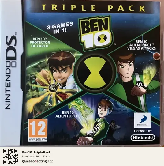 Ben 10: Triple Pack Nintendo DS, PAL box front
