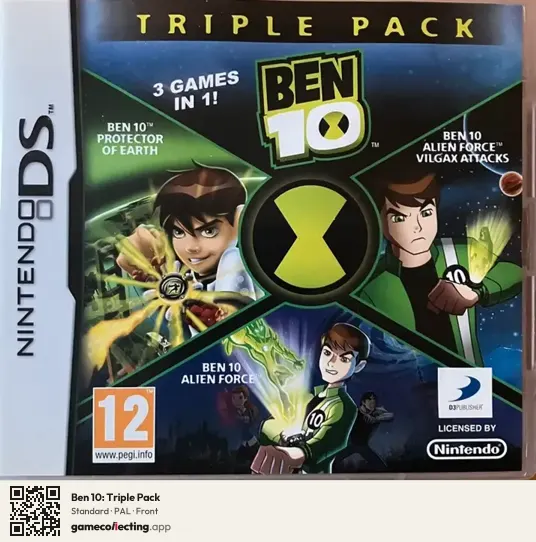 Ben 10: Triple Pack Nintendo DS, PAL box front