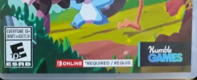 Temtem, the ESRB box on its front