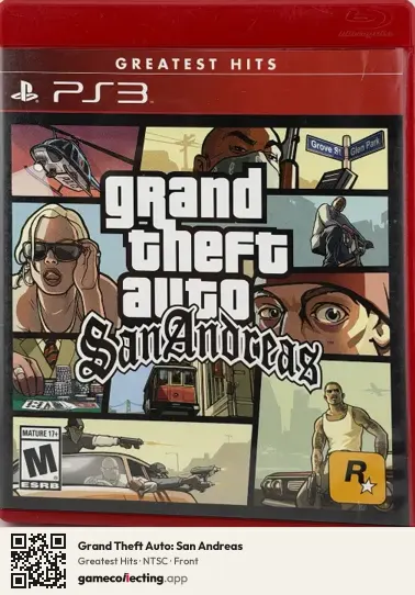 Grand Theft Auto: San Andreas PlayStation 3, NTSC box front