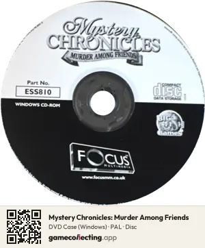 Mystery Chronicles: Murder Among Friends Computer, PAL disc