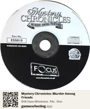 Mystery Chronicles: Murder Among Friends Computer, PAL disc