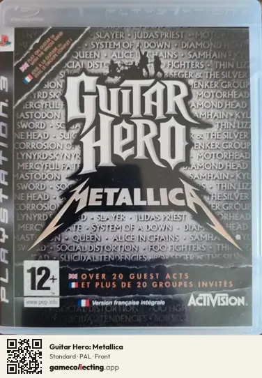 Guitar Hero: Metallica PlayStation 3, PAL box front