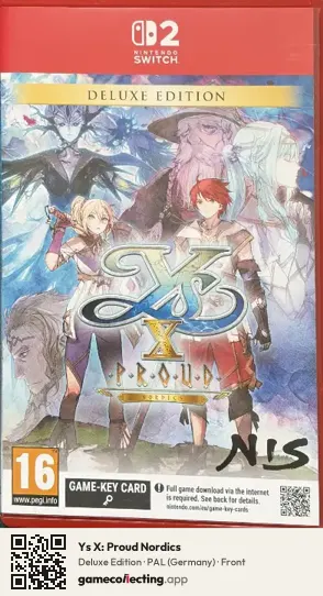 Ys X: Proud Nordics Nintendo Switch 2, Germany box front