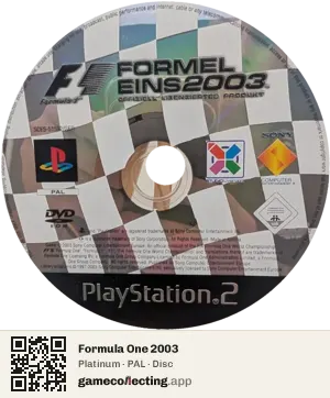 Formula One 2003 PlayStation 2, PAL disc