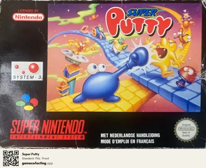 Super Putty Super Nintendo Entertainment System, PAL box front