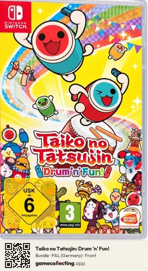 Taiko no Tatsujin: Drum 'n' Fun! Nintendo Switch, Germany box front