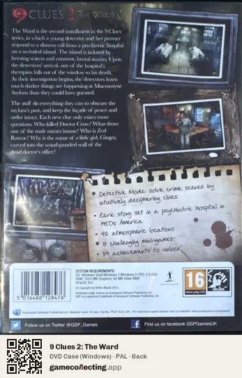9 Clues 2: The Ward Computer, PAL box back