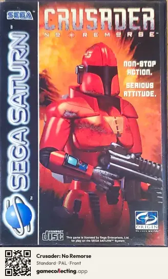 Crusader: No Remorse Sega Saturn, PAL box front