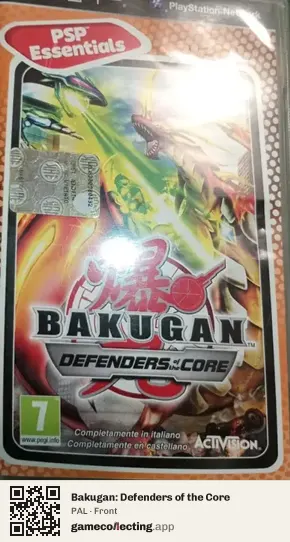 Bakugan: Defenders of the Core PlayStation Portable, PAL box front