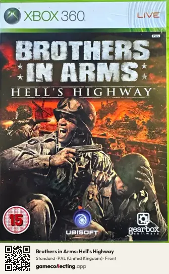 Brothers in Arms: Hell's Highway Xbox 360, United Kingdom box front