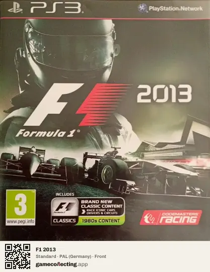 F1 2013 PlayStation 3, Germany box front