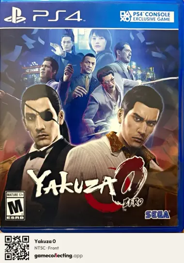 Yakuza 0 PlayStation 4, NTSC box front