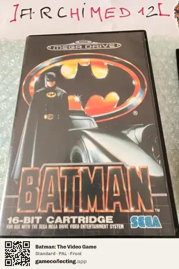 Batman: The Video Game Sega Mega Drive / Genesis, PAL box front