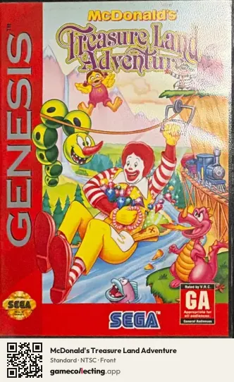 McDonald's Treasure Land Adventure Sega Mega Drive / Genesis, NTSC box front