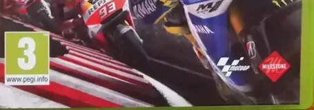 MotoGP 14, the PEGI square on its front
