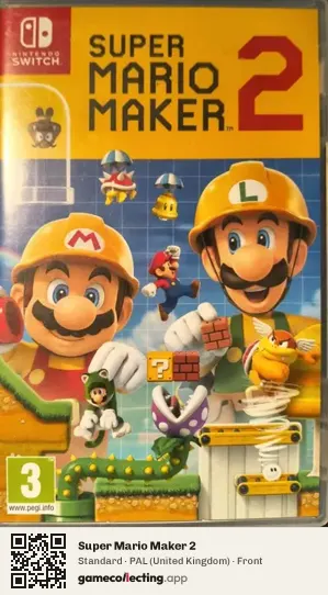 Super Mario Maker 2 Nintendo Switch, United Kingdom box front