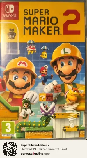 Super Mario Maker 2 Nintendo Switch, United Kingdom box front