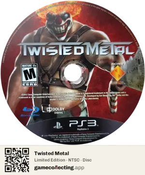 Twisted Metal PlayStation 3, NTSC disc
