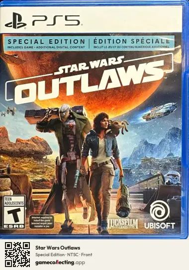 Star Wars Outlaws PlayStation 5, NTSC box front
