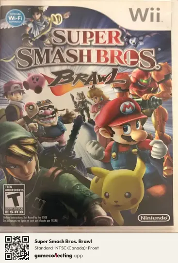 Super Smash Bros. Brawl Nintendo Wii, Canada box front