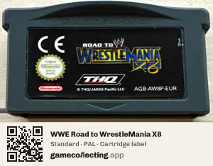 WWE Road to WrestleMania X8 Game Boy Advance, PAL cartridge label