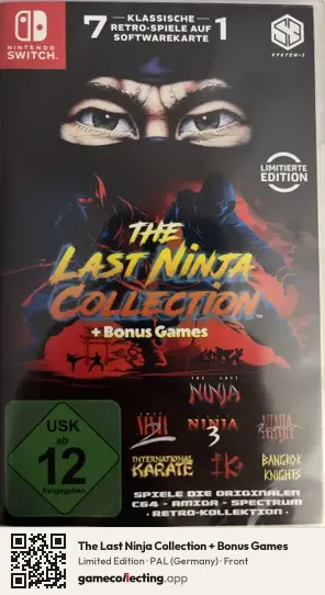 The Last Ninja Collection + Bonus Games Nintendo Switch, Germany box front