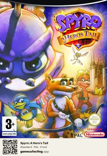 Spyro: A Hero's Tail Nintendo GameCube, PAL box front