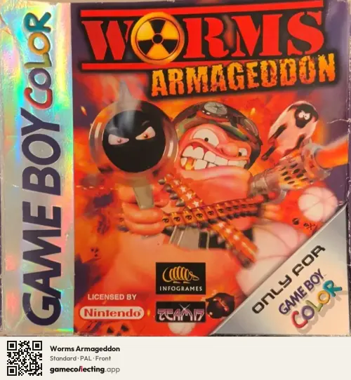 Worms Armageddon Game Boy Color, PAL box front