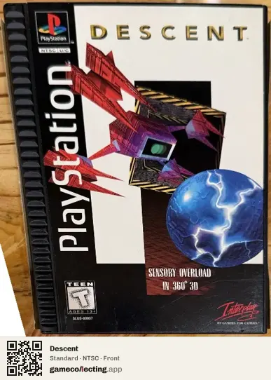 Descent PlayStation, NTSC box front