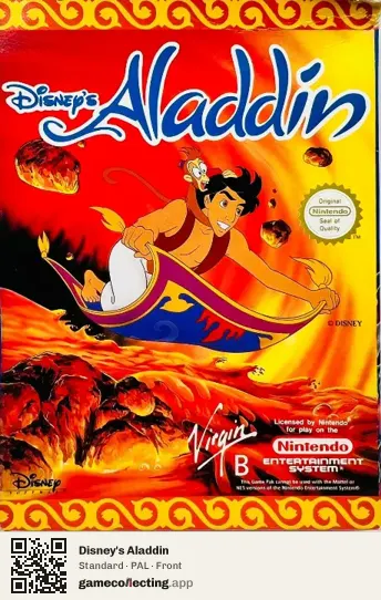 Disney's Aladdin Nintendo Entertainment System, PAL box front