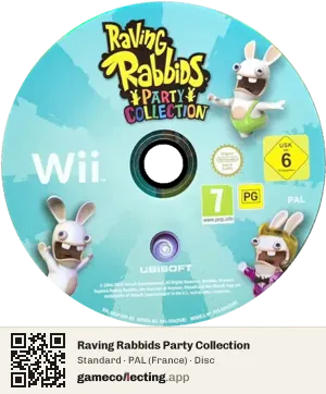 Raving Rabbids Party Collection Nintendo Wii, PAL disc