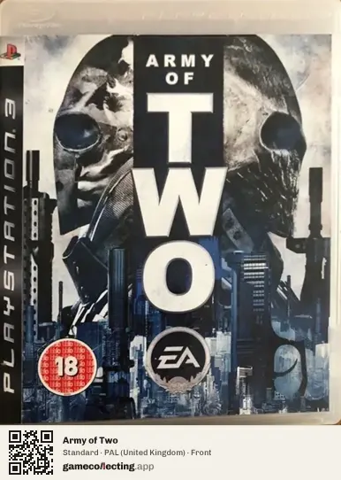 Army of Two PlayStation 3, United Kingdom box front