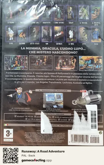 Runaway: A Road Adventure Computer, PAL box back
