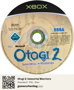 Otogi 2: Immortal Warriors Xbox, PAL disc