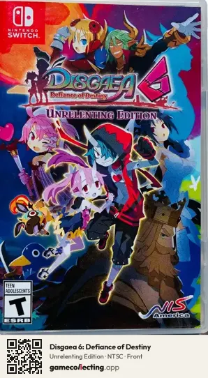 Disgaea 6: Defiance of Destiny Nintendo Switch, NTSC box front