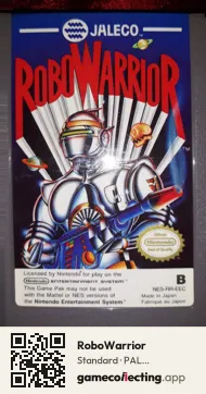 RoboWarrior Nintendo Entertainment System, PAL cartridge label