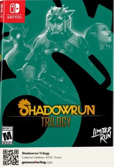 Shadowrun Trilogy Nintendo Switch, NTSC box front