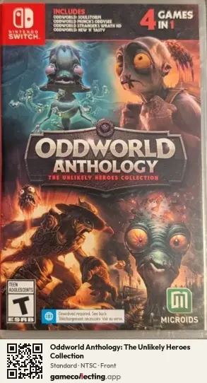 Oddworld Anthology: The Unlikely Heroes Collection Nintendo Switch, NTSC box front