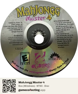 MahJongg Master 4 Computer, NTSC disc