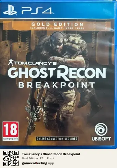 Tom Clancy's Ghost Recon Breakpoint PlayStation 4, PAL box front