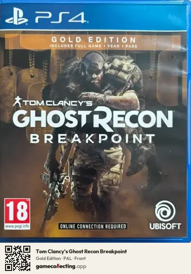 Tom Clancy's Ghost Recon Breakpoint PlayStation 4, PAL box front