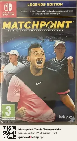 Matchpoint: Tennis Championships Nintendo Switch, France box front